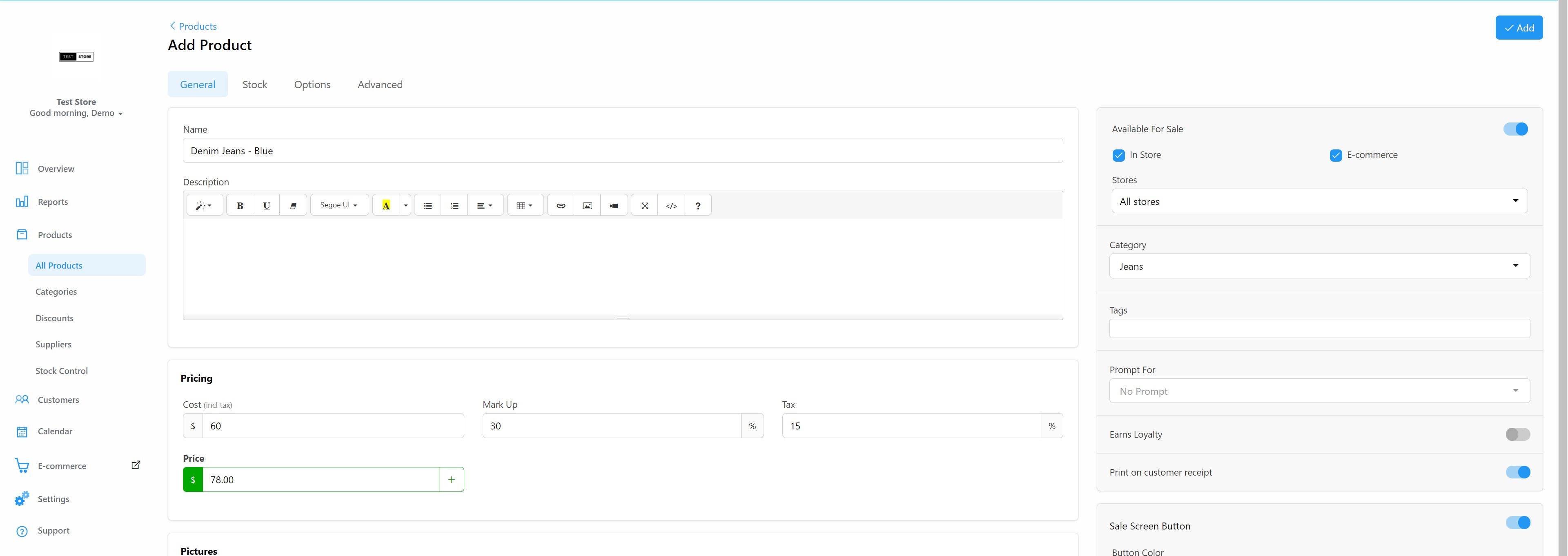 SalesPoint Support Using the Markup Calculator